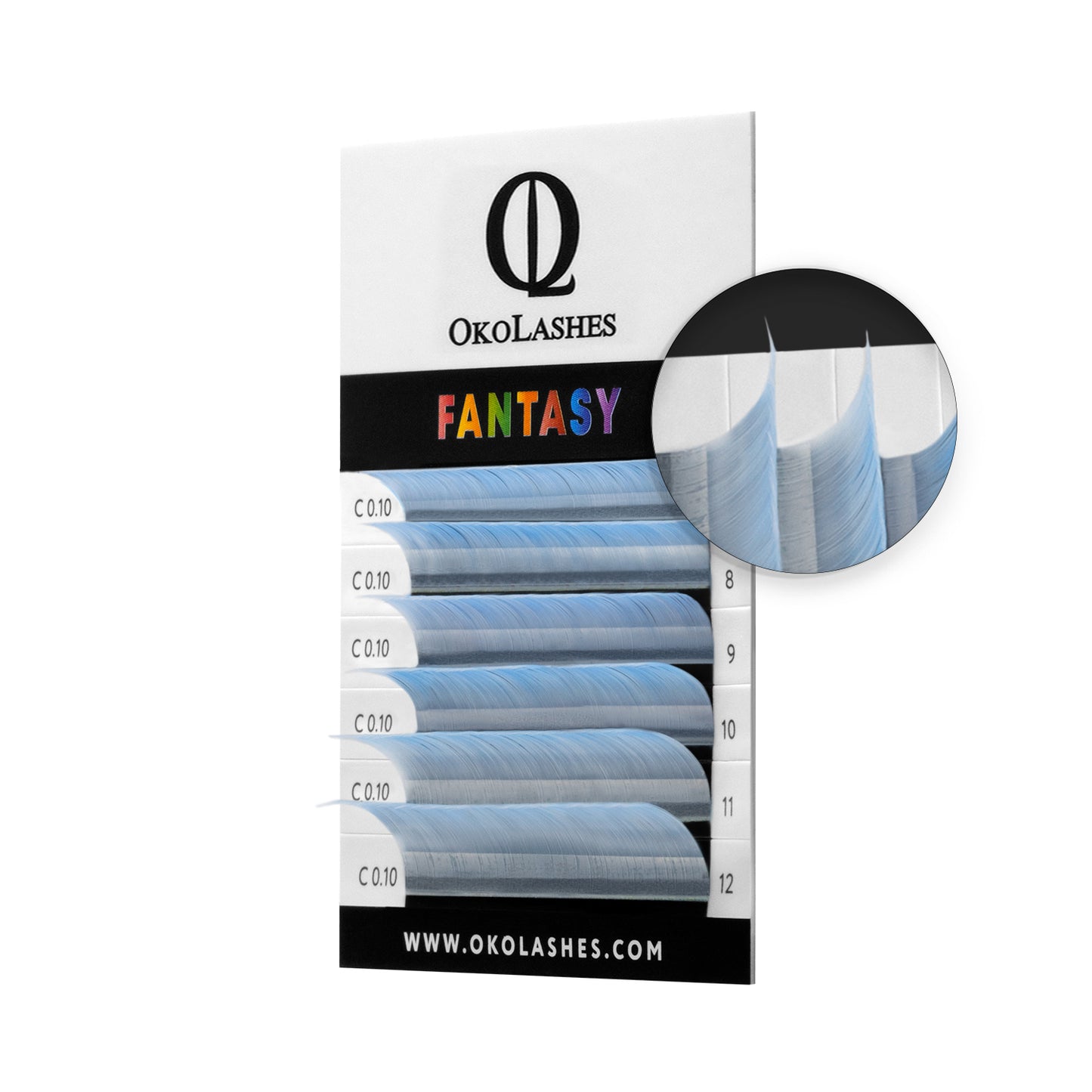 Ciglia OkoLashes FANTASY Colorate - mix (Bianco Blu)